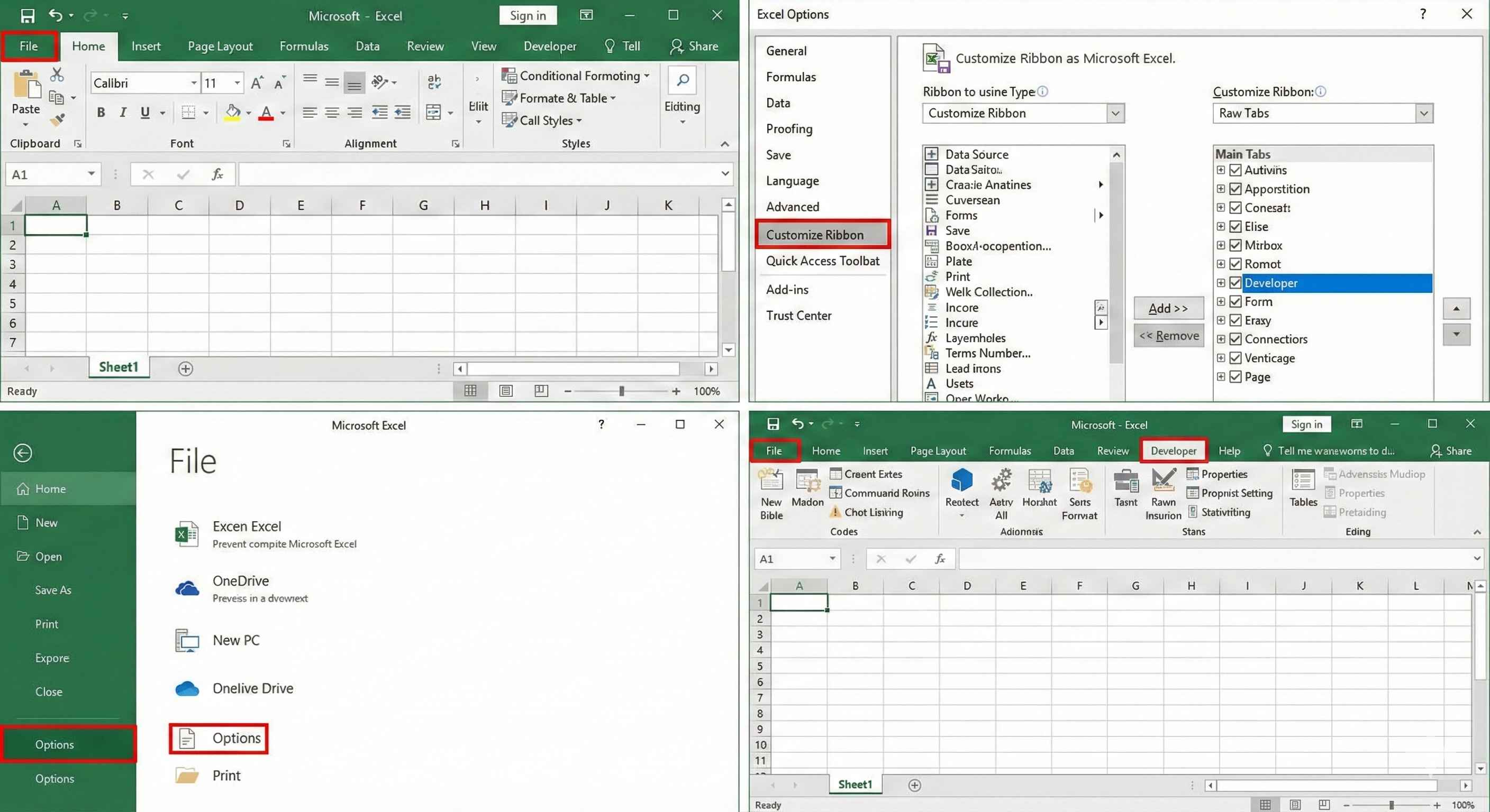 Enable Developer Tab