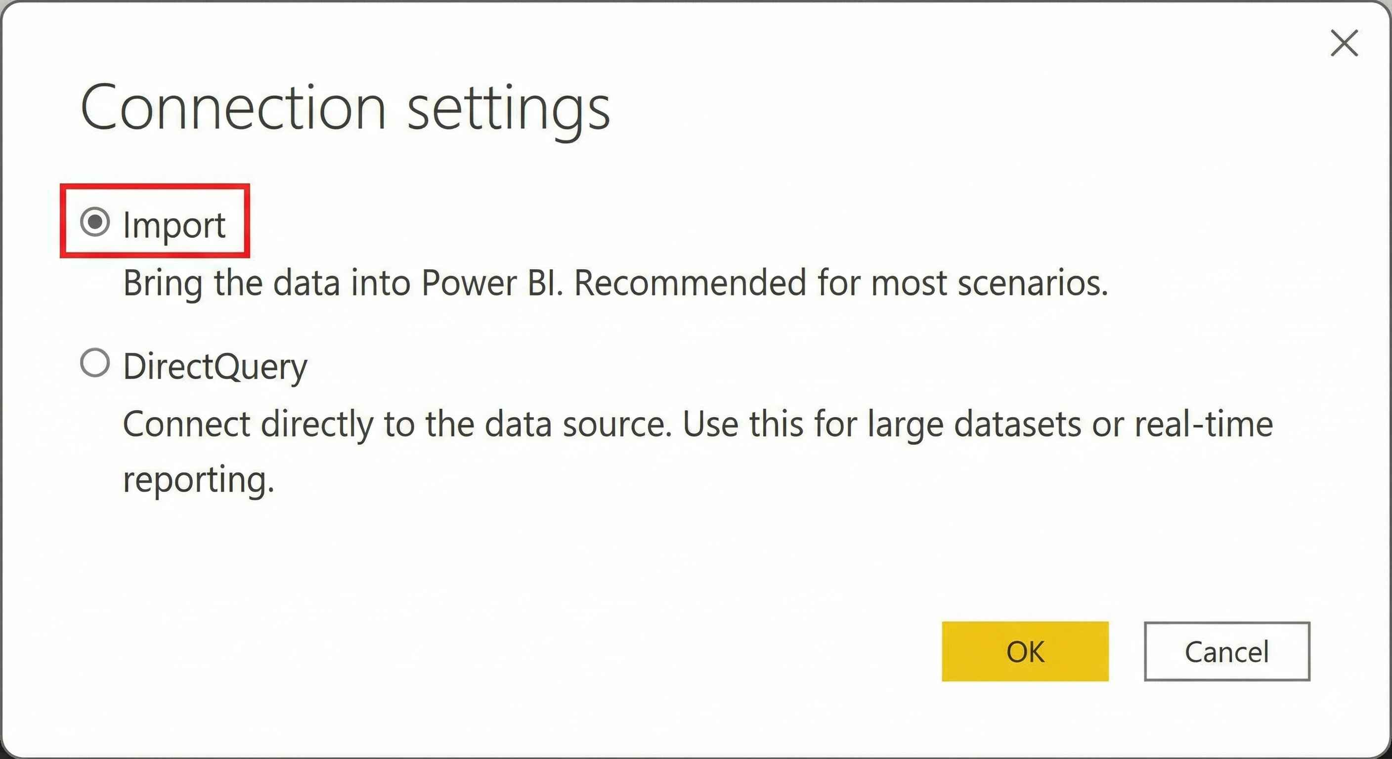 Import vs DirectQuery