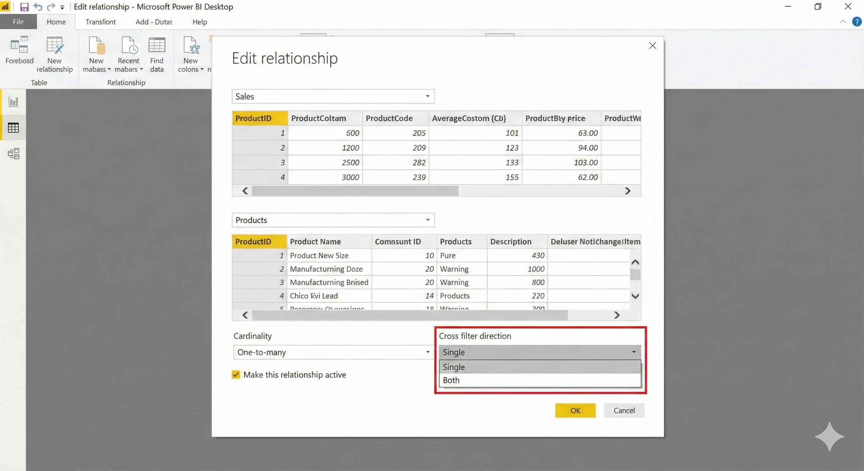 Relationship Settings